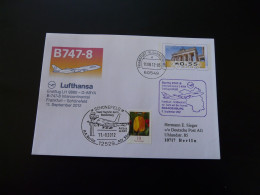 Lettre Premier Vol First Flight Cover Frankfurt Berlin Boeing 747 Intercontinental Lufthansa 2012 - Private Covers - Used