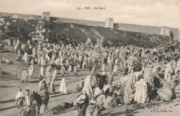 MAROC - Fez - Le Souk - Animé - Le Marché - Carte Postale Ancienne - Fez (Fès)