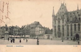 BELGIQUE - Bruges - Grand'Place - Eglise - Dos Non Divisé - Carte Postale Ancienne - Brugge