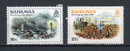 BAHAMAS : HISTOIRE DE L'ARCHIPEL  - N° Yvert 458+460** - Bahamas (1973-...)