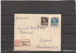 Yugoslavia ISSUE FOR Croatia Zagreb REGISTERED LOCALLY USED COVER 1918 - Cartas & Documentos