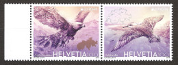 Suisse Helvetia 2019 N° 2425 / 6 ** Europa, Oiseaux De Proie, Calidris Alba, Aquila Chrysaetos, Aigle Royal, Bécasseau - Nuevos