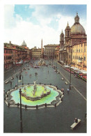 ROME, PLACE NAVONE, ARCHITECTURE, FOUNTAIN, STATUE, TERRACE, MONUMENT, ITALY, POSTCARD - Places & Squares