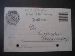 Deutschland Altdeutschland Württemberg- Ganzsache Mi. DP 40, Gelaufen 1912 Von Riedlingen Nach Riedlingen/Daugendorf - Postwaardestukken
