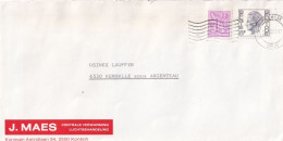 Enveloppe Oblitéré  J. Maes Traitement De L'air Du Chauffage  Central L Avenue Koningin Astrid 84, 2550 Kontich 1980 - Storia Postale