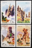 Corée Du Nord 1975 Diamond Mountain   Stampworld N° 1448_1449_1450_1452 - Corée Du Nord