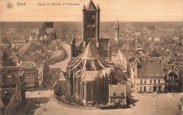 BELGIQUE - Gand - Eglise Saint Nicolas Et Panorama - Carte Postale Ancienne - Gent