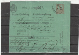 Hungary In Croatia Sisak PARCEL CARD To Wien 1871 - Cartas & Documentos