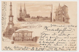 10- Prentbriefkaart Tilburg 1898 - Raadhuis - Kantongerecht - Kleinrondstempel Geldermalsen Station - Tilburg