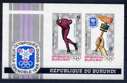 Burundi Bloc Non Dentelé Imperf JO 68 ** - Invierno 1968: Grenoble