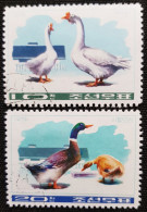 Corée Du Nord 1976 Ducks And Geese   Stampworld N° 1507 Et 1508 - Korea (Nord-)