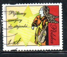 POLONIA POLAND POLSKA 1999 CHRISTMAS 1z USED USATO OBLITERE' - Gebruikt