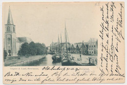 11- Prentbriefkaart Heerenveen 1900 - Grootrondstempel Oldeberkoop - Heerenveen