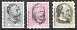 Suisse Helvetia 1974 N° 958 / 60 ** UPU, Union Postale Universelle, Eugène Borel, Heinrich Von Stephen, Montgomery Blair - Ungebraucht