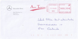 Enveloppe Oblitérée Mercedes - Benz  Auto Terminus Ostende 2005 - Cartas & Documentos