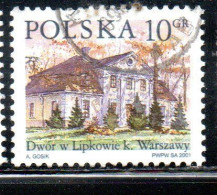 POLONIA POLAND POLSKA 2001 COUNTRY ESTATES LIPKOW 10g USED USATO OBLITERE' - Usados