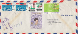 Philippines Registered Air Mail Cover Sent To Japan 27-5-1975 With More Topic Stamps - Filippine