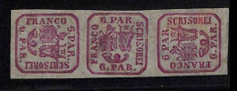 ZA0164b - ROMANIA - STAMPS - Yvert # 9 Ab STRIP Of 3  MINT MNH - Ungebraucht