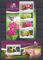 Togo 2014 - Fleurs - ORCHIDEES - BL + BF - MNH - Orchidee