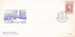 Enveloppe Oblitérée  Club  De Timbres-poste Du  Westhoek Newport 1972 - Storia Postale