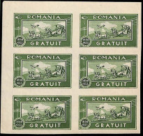 ZA0163 - ROMANIA - STAMPS - Labels 75th Anniversary 1st Stamp 1933  Block Of 6 - Neufs