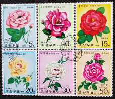 Corée Du Nord 1979 Roses  Stampworld N° 1889 à 1894 Série Complète - Korea (Nord-)