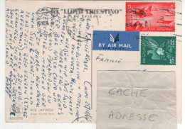 Timbres , Stamps " Pyramides ,; Céréale , Coton " Sur CP , Carte , Postcard ( Paquebot ) Du 25/10/64 - Cartas & Documentos