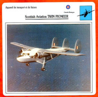 Fiche Aviation Scottish Aviation TWIN PIONEER / Avion Transport Et Liaison  UK  Avions - Vliegtuigen