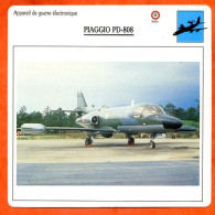Fiche Aviation PIAGGIO PD 808 / Avion De Guerre Electronique Italie  Avions - Vliegtuigen