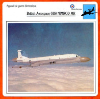 Fiche Aviation Britsh Aerospace ( HS ) NIMROD MR   Avion De Guerre Electronique  UK  Avions - Vliegtuigen