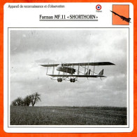 Fiche Aviation Farman MF.11 SHORTHORN / Avion Reconnaissance Et Observation France - Vliegtuigen