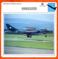 Fiche Aviation HAWKER HUNTER / Avion Intercepteur Defense Aerienne UK Avions - Vliegtuigen