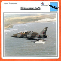 Fiche Aviation British Aerospace HAWK   Avion D'entrainement  UK Avions - Vliegtuigen