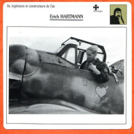 Fiche Aviation Erich HARTMANN  Pilote Aviateur Allemagne  As Ingenieurs Et Contructeurs De L'air Avions - Vliegtuigen