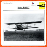 Fiche Aviation HAWKER HORSLEY  / Avion Bombardier  Torpilleur  UK  Avions - Vliegtuigen