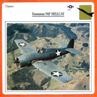 Fiche Aviation Grumman F6F HELLCAT   / Avion Chasseur  USA  Avions - Vliegtuigen