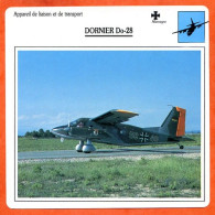 Fiche Aviation DORNIER DO 28 / Avion Transport Et Liaison Allemagne - Vliegtuigen
