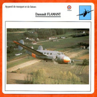 Fiche Aviation DASSAULT FLAMANT / Avion Transport Et Liaison France - Vliegtuigen