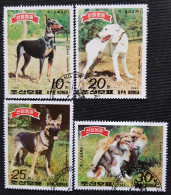 Corée Du Nord 1989 Dogs  Stampworld N° 3104 à 3107 - Corée Du Nord