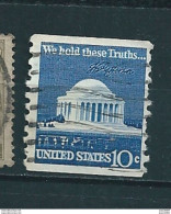 N° 1008 A Mémorial De Jefferson USA - "We Hold These Truth...", Jefferson 10c.,  Timbre Etats-Unis (1973) Oblitéré USA - Usati