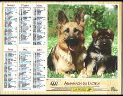 Almanach  Calendrier  P.T.T  - La Poste - 1999 - Chien - Chevaux - Otros & Sin Clasificación