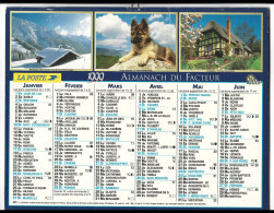 Almanach  Calendrier  P.T.T  - La Poste - 1999 -  Chiien , Chat , Paysage - Otros & Sin Clasificación