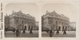 Milan Le Theatre De La Scala Paris Stereo Vues D`Italie - Cartes Stéréoscopiques