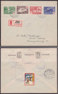 MiNr 9892, "Rotes Kreuz", Satz-R-Brief In Die Schweiz, Zensur, 1944 - Brieven En Documenten