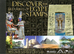 EGYPT 2004 DISCOVER THE TREASURES OF EGYPT IN STAMPS GOLD FOIL STAMP BOOKLET UNUSUAL RARE MNH - Ongebruikt