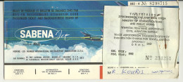 BILLET D'AVION / SABENA JET - ATHENS VANCOUVER 1962 - Sonstige & Ohne Zuordnung