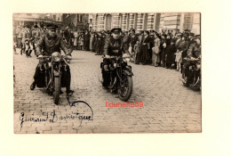 GUIRAUD DOMINIQUE Agent POLICE à GAUCHE 1939- 3 POLICIERS à MOTOS- GROSSE ANIMATION-MOTOS ANCIENNES - Politie-Rijkswacht