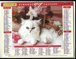 Almanach  Calendrier  P.T.T  - La Poste - 1997 - Chien - Chat - Lavigne - Autres & Non Classés