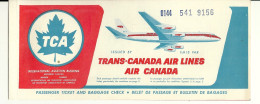 BILLET D'AVION / AIR CANADA - WINDSOR TORONTO OTTAWA MONTREAL WINDSOR 1963 - Other & Unclassified