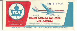 BILLET D'AVION / AIR CANADA - WINDSOR TORONTO OTTAWA MONTREAL WINDSOR 1963 - Altri & Non Classificati